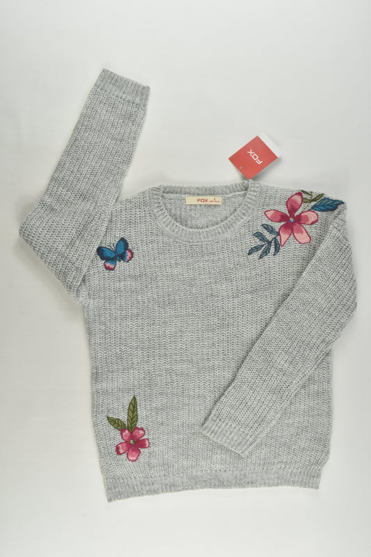 NEW Fox Size 6 (108-116 cm) Flowers and Butterfly Knit Jumper