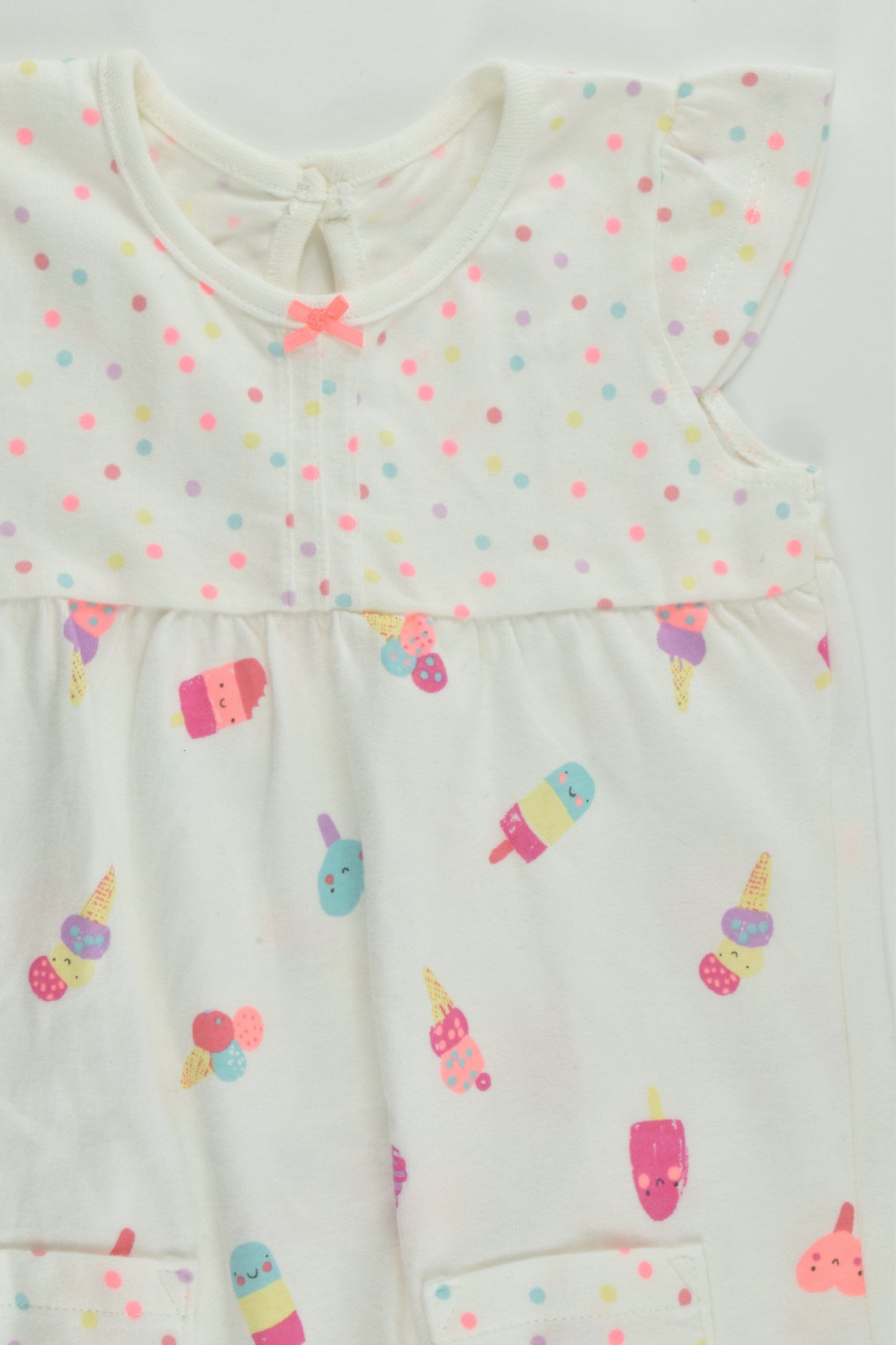 NEW George Size 0 (6-9 months, 68-74 cm) Ice Creams Short Playsuit