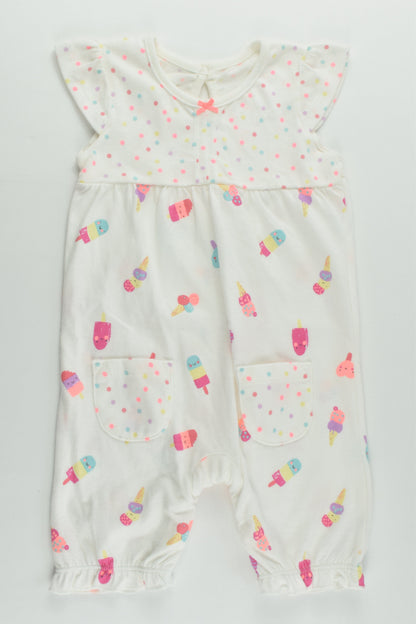 NEW George Size 0 (6-9 months, 68-74 cm) Ice Creams Short Playsuit