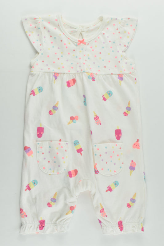 NEW George Size 0 (6-9 months, 68-74 cm) Ice Creams Short Playsuit