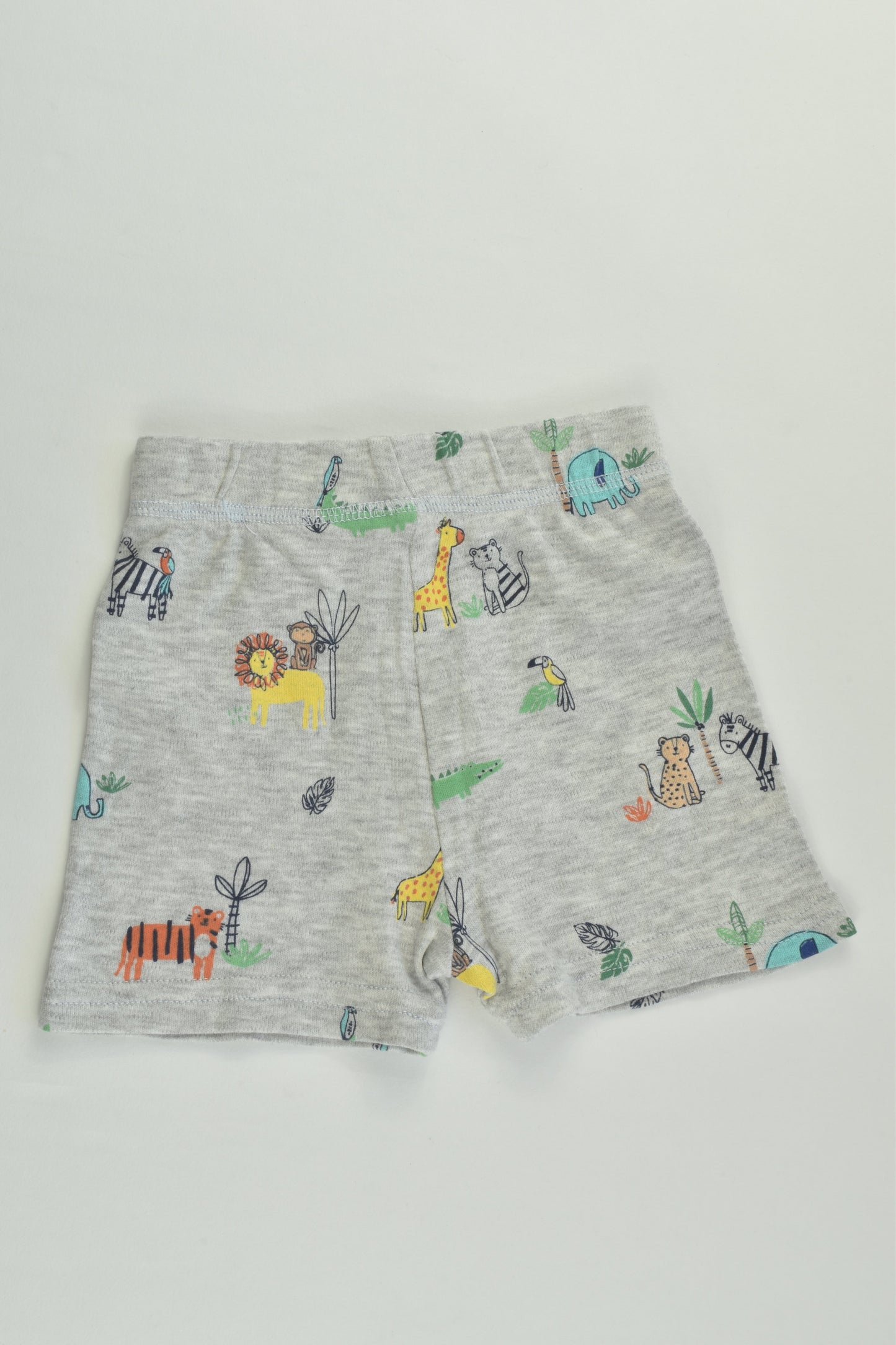 NEW George Size 00 (3-6 months) Animals Grey Shorts