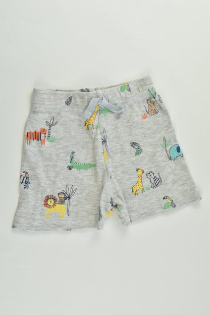 NEW George Size 00 (3-6 months) Animals Grey Shorts