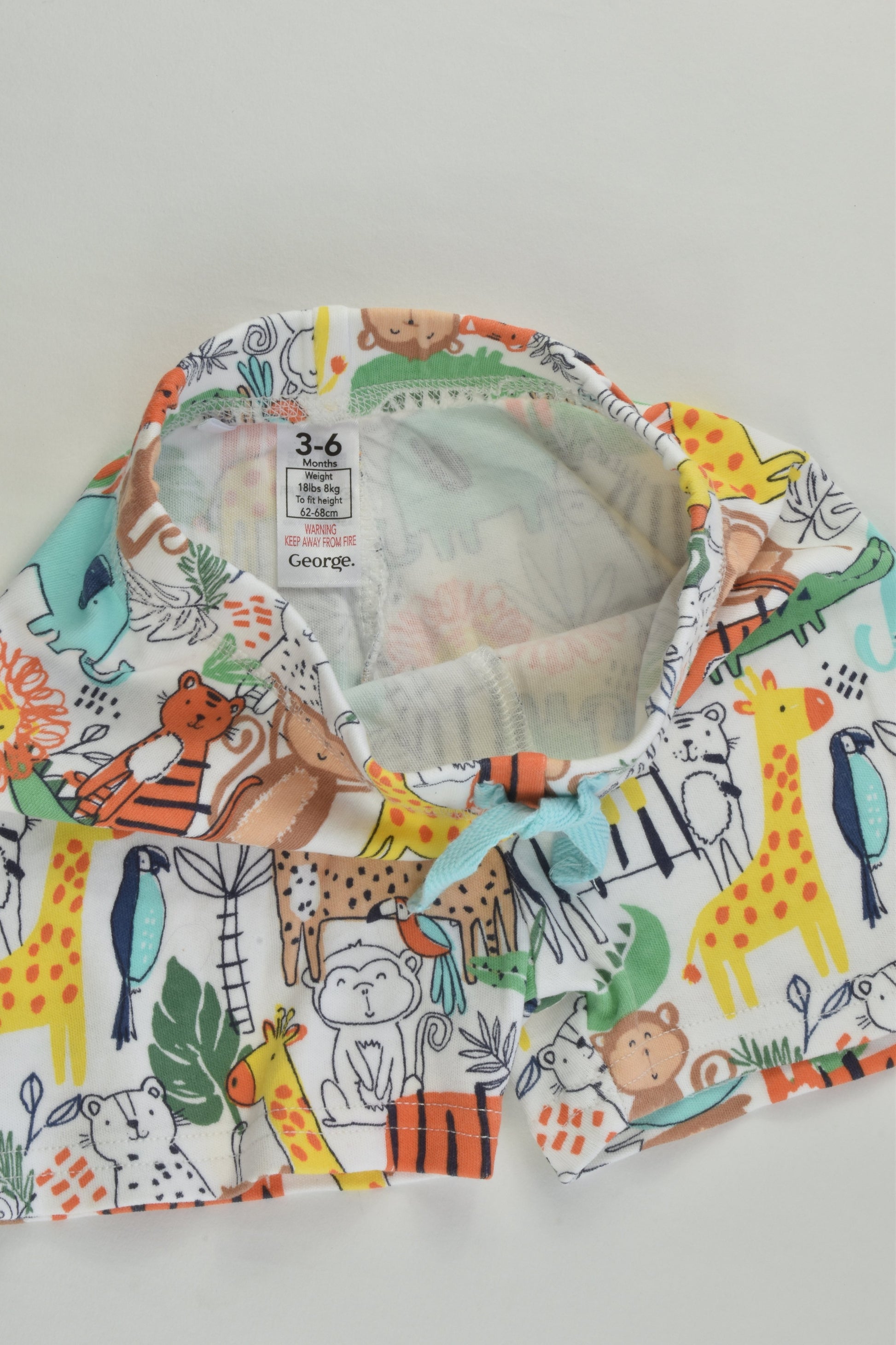 NEW George Size 00 (3-6 months) Animals Shorts