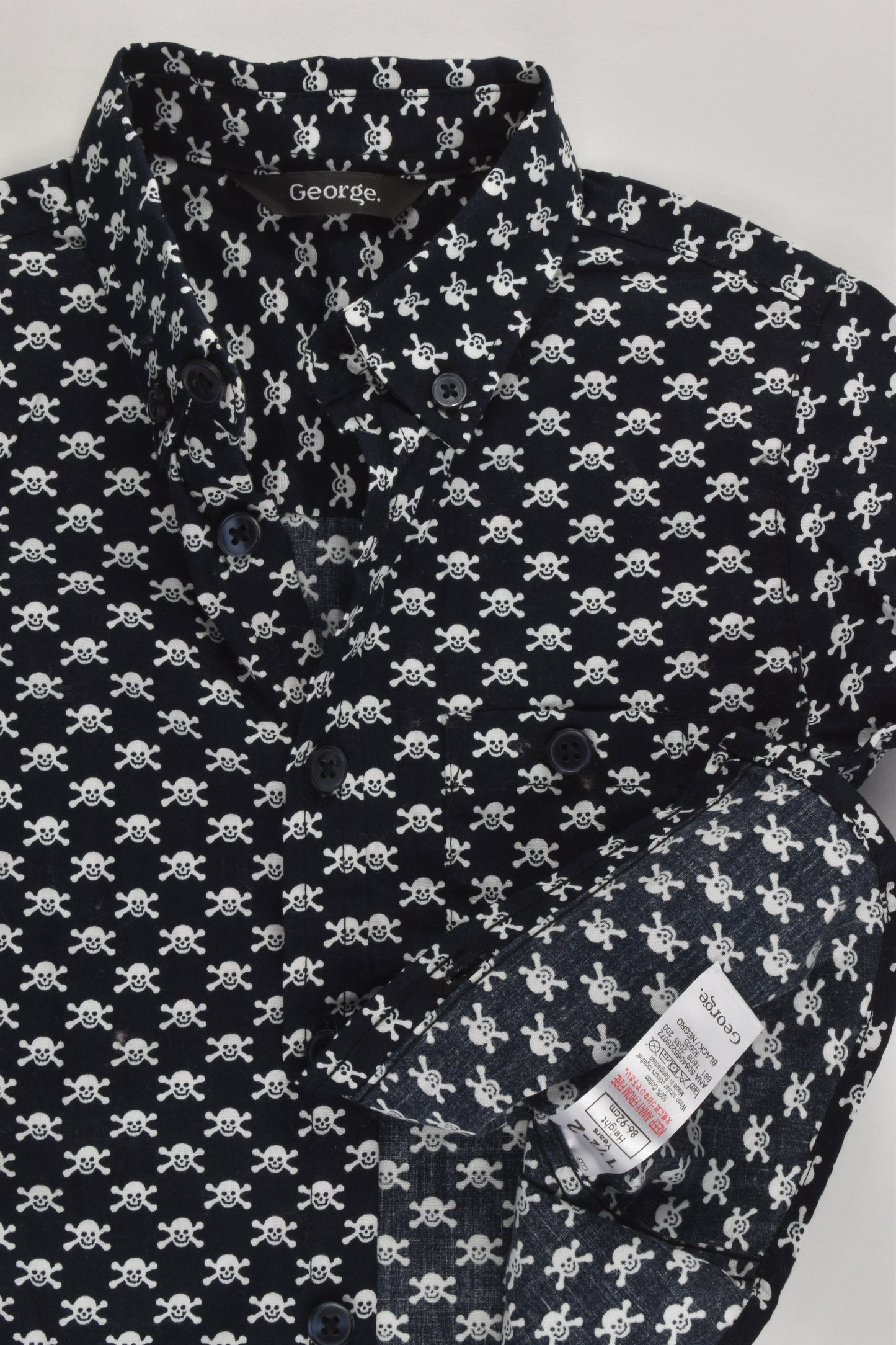 NEW George Size 2 (86-92 cm) Skulls Shirt