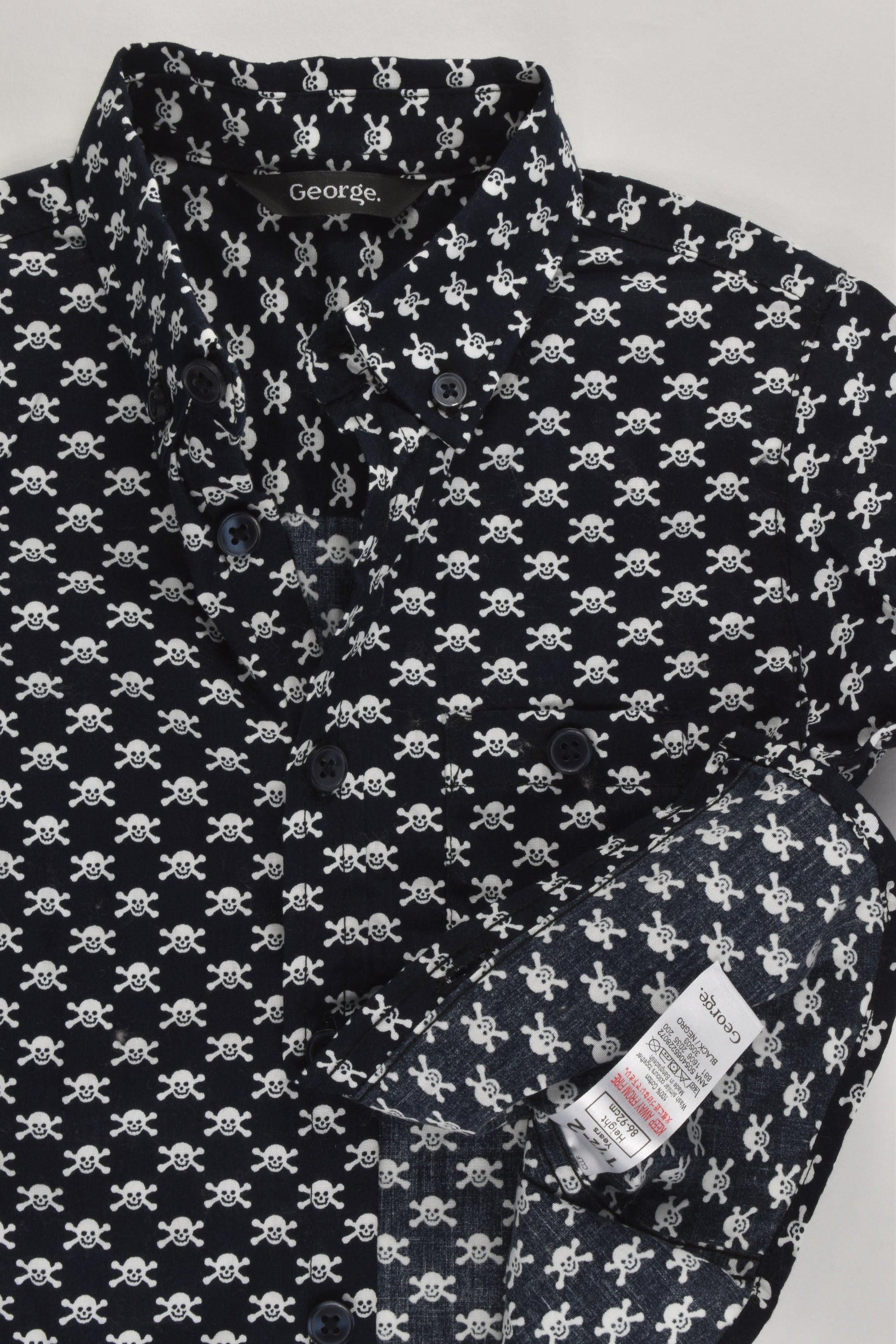 NEW George Size 2 (86-92 cm) Skulls Shirt