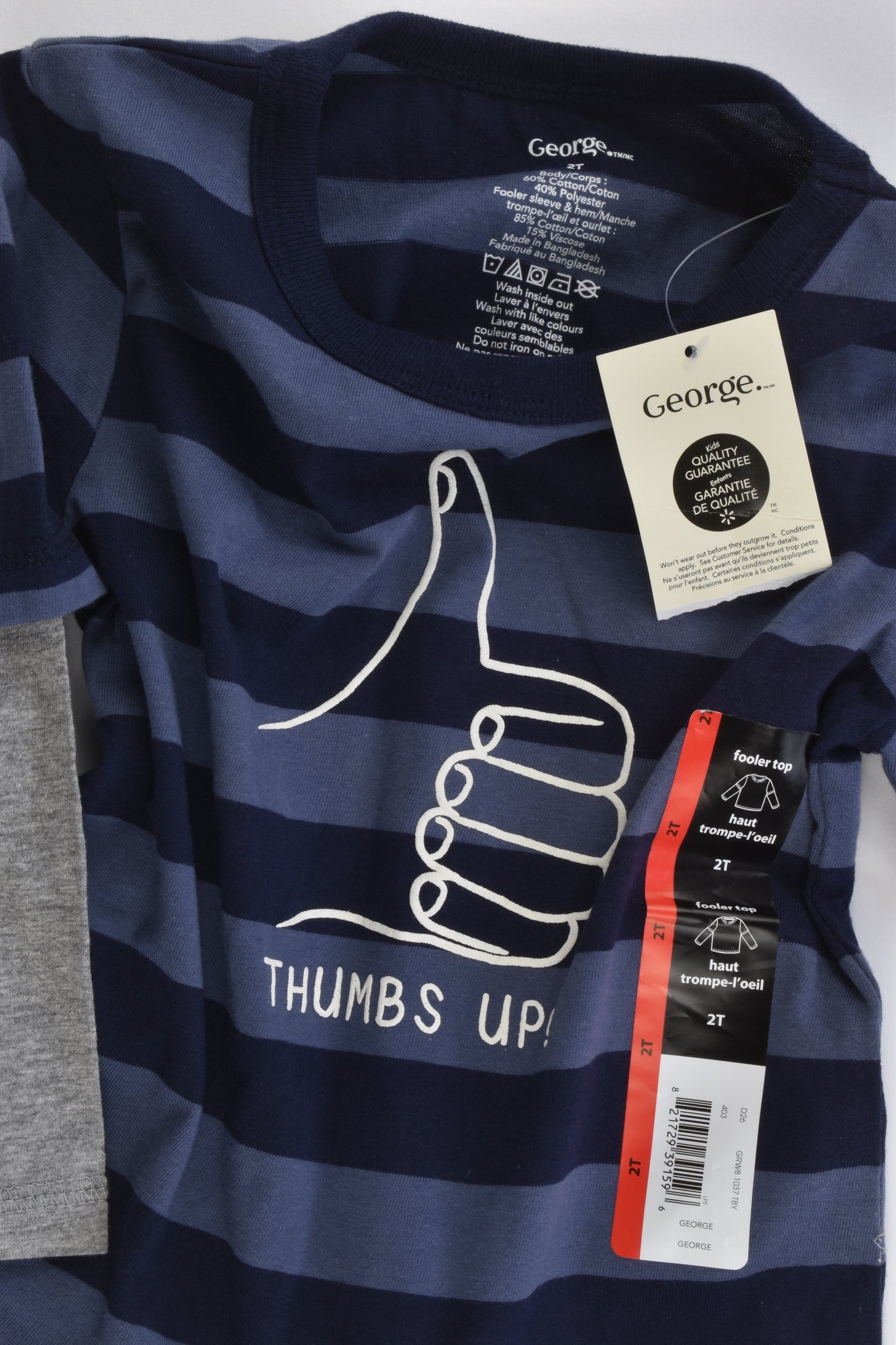 NEW George Size 2 'Thumbs Up!' Top