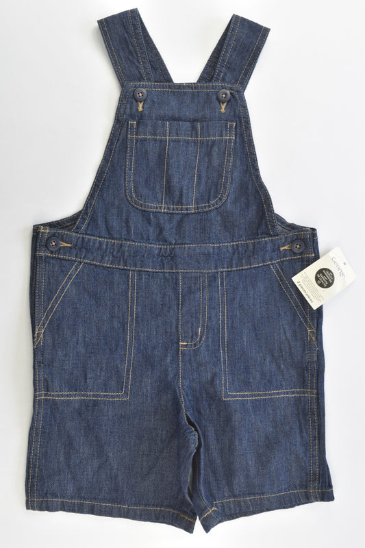 NEW George Size 4 Lightweight Short Denim Overalls