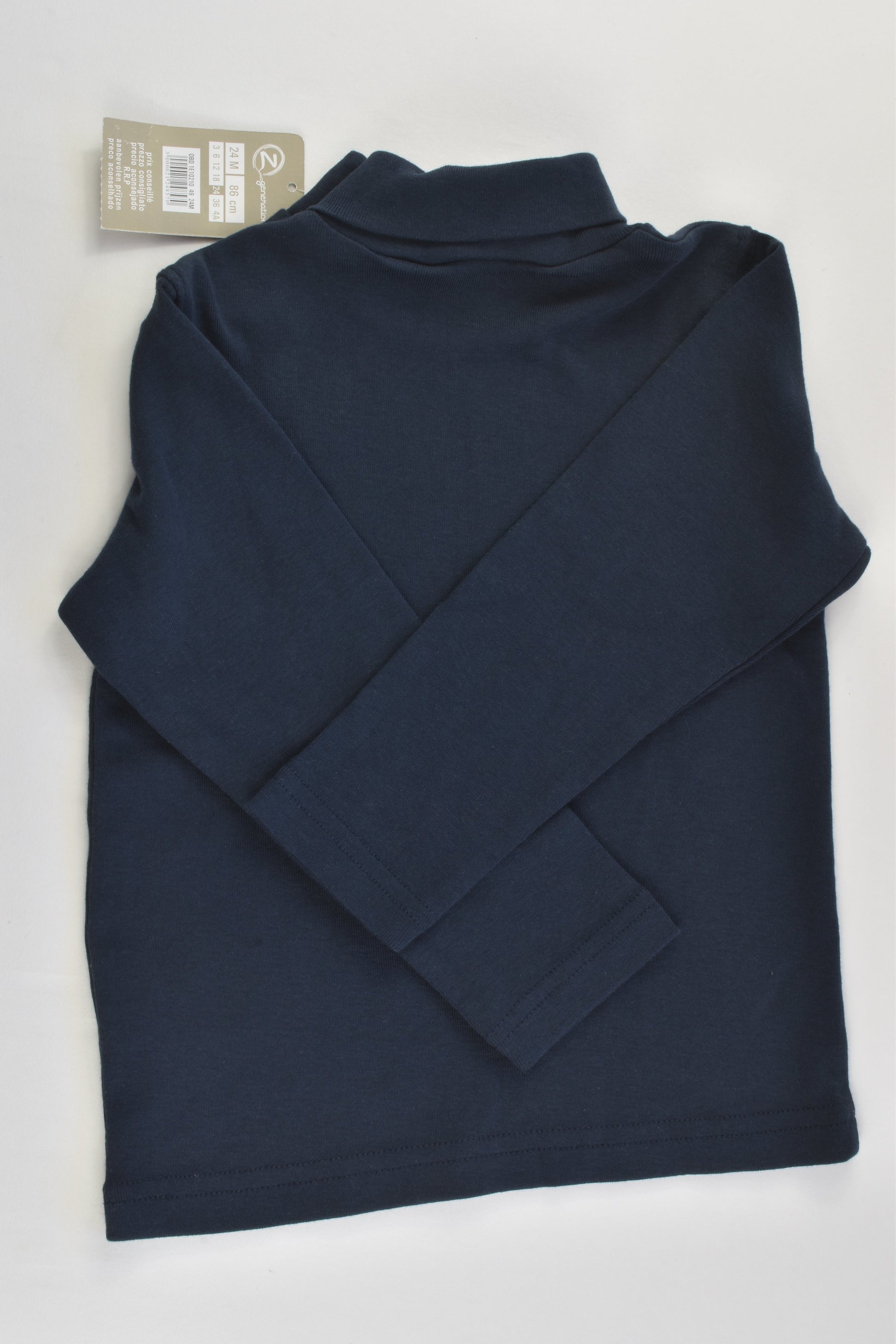 NEW Grain De Blé Size 1 (24 months, 86 cm) 'Futuro Piccolo Genio' Turtle Neck Top