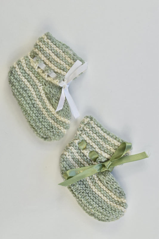 NEW Hand Made Knitted Woolly Baby Slippers