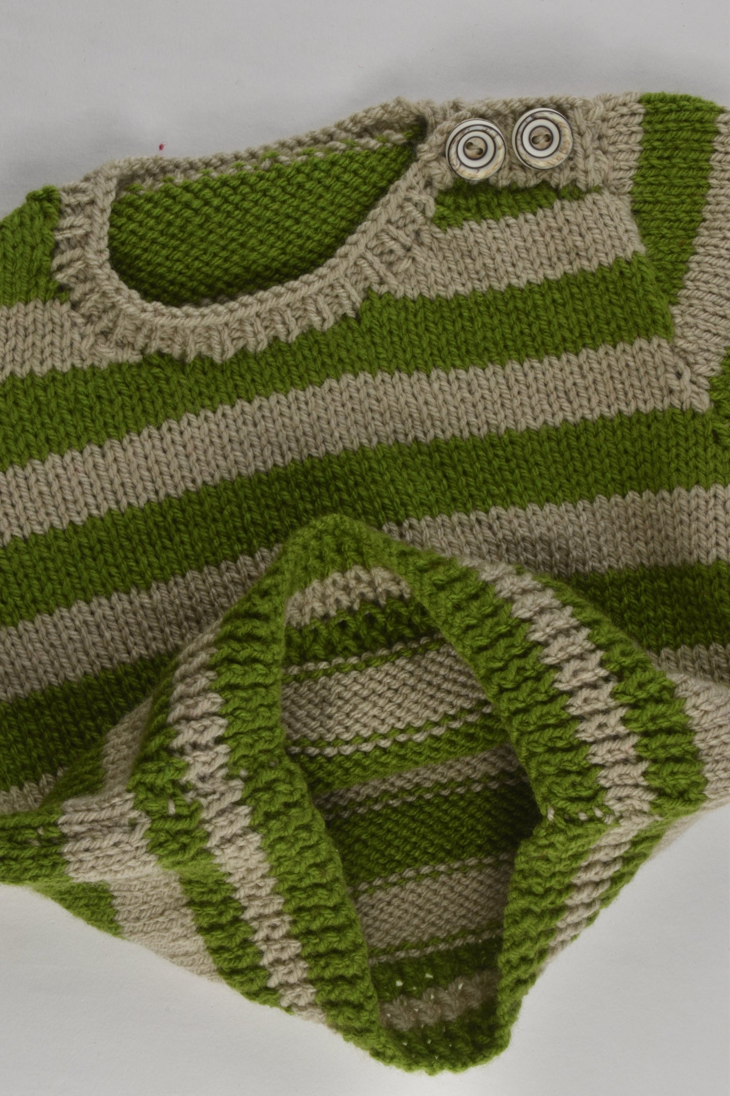 NEW Handmade Size approx 0-1 Striped Knitted Jumper