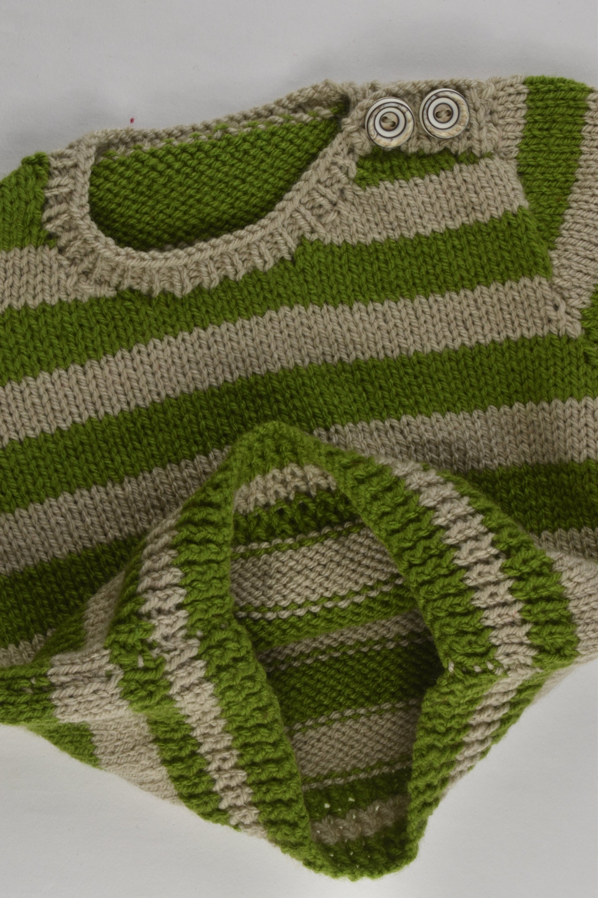 NEW Handmade Size approx 0-1 Striped Knitted Jumper
