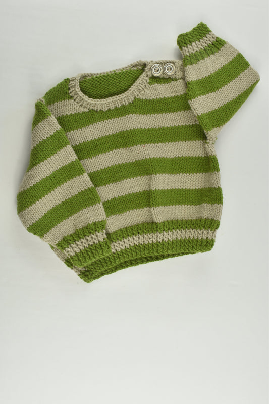 NEW Handmade Size approx 0-1 Striped Knitted Jumper
