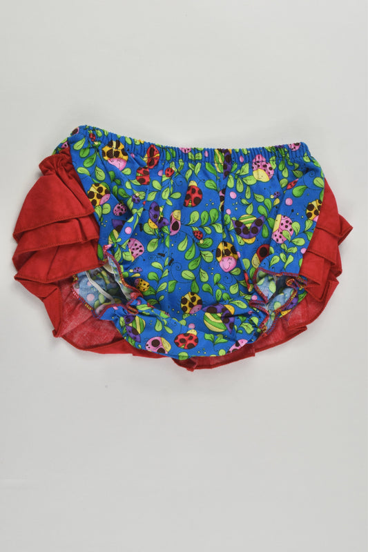 NEW Handmade Size approx 00 Ladybugs Bloomers with Ruffle at the back