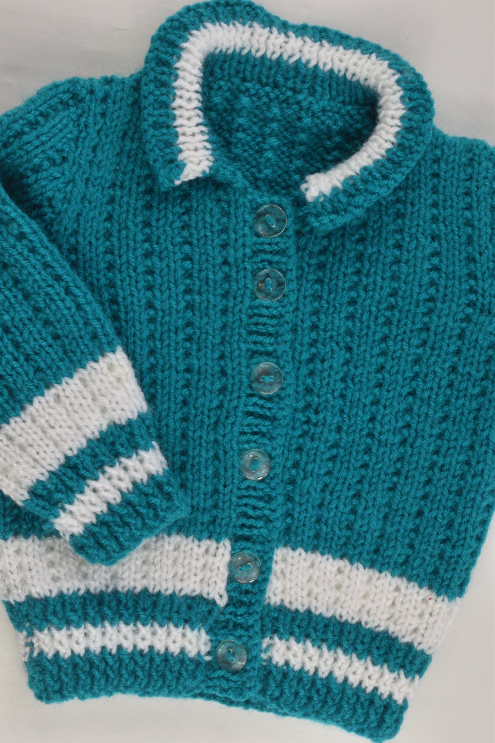 NEW Handmade Size approx 000 Knitted Cardigan