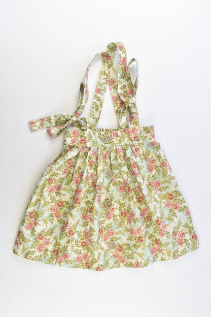 NEW Handmade Size approx 4 Floral Suspender Skirt
