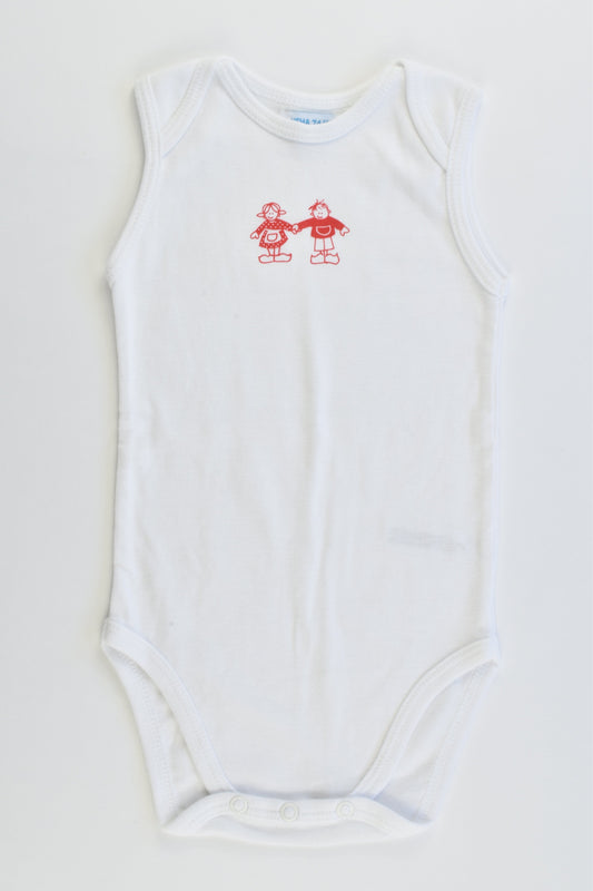 NEW Hema Size 1 Boy and Girl Holding Hands Bodysuit