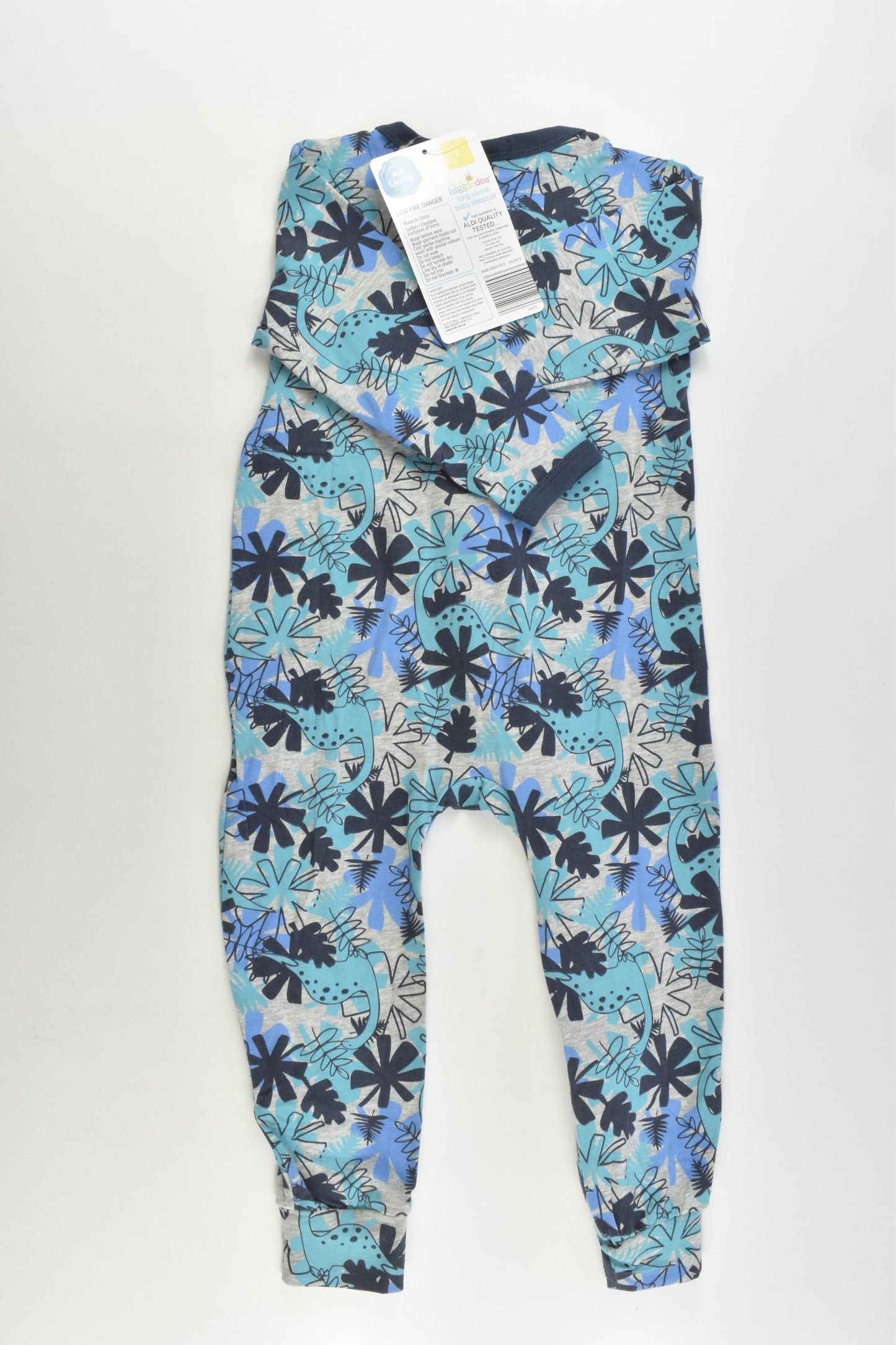 NEW Higgledee Size 2 Dinosaurs and Leaves Romper