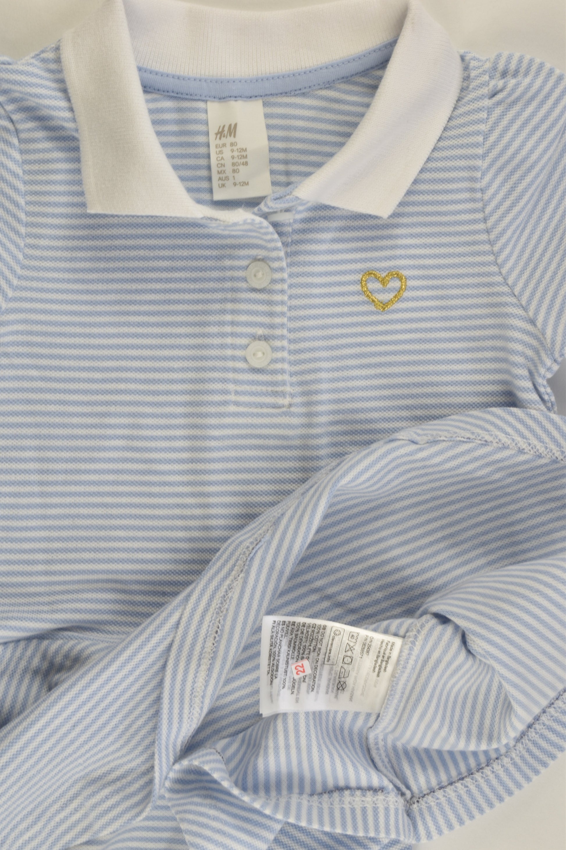 NEW H&M Size 1 Striped Polo Dress
