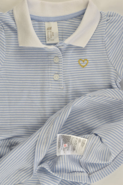 NEW H&M Size 1 Striped Polo Dress