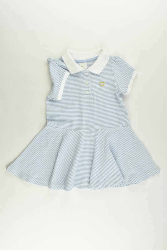 NEW H&M Size 1 Striped Polo Dress
