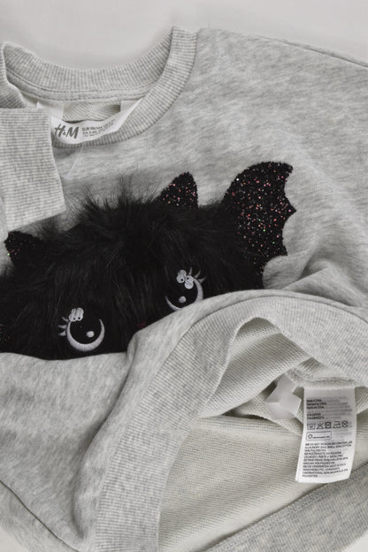 NEW H&M Size 3-4 Fluffy Bat Sweater