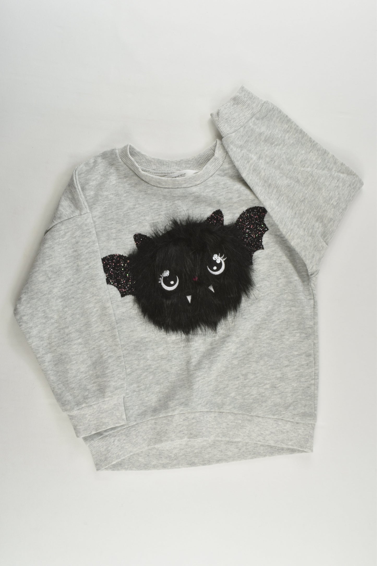 NEW H&M Size 3-4 Fluffy Bat Sweater
