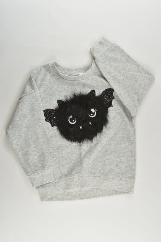 NEW H&M Size 3-4 Fluffy Bat Sweater
