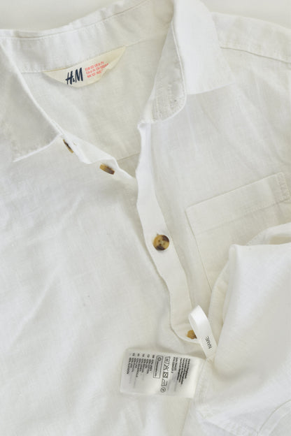 NEW H&M Size 7 (122 cm) Linen/Cotton Shirt