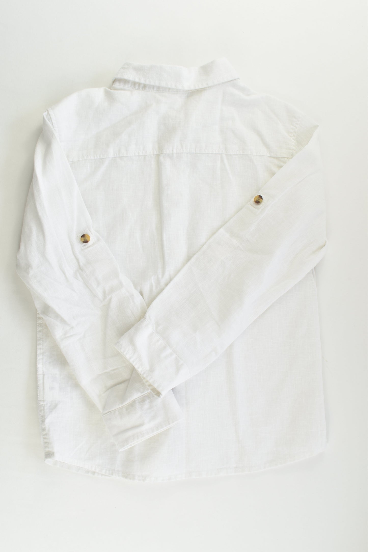 NEW H&M Size 7 (122 cm) Linen/Cotton Shirt