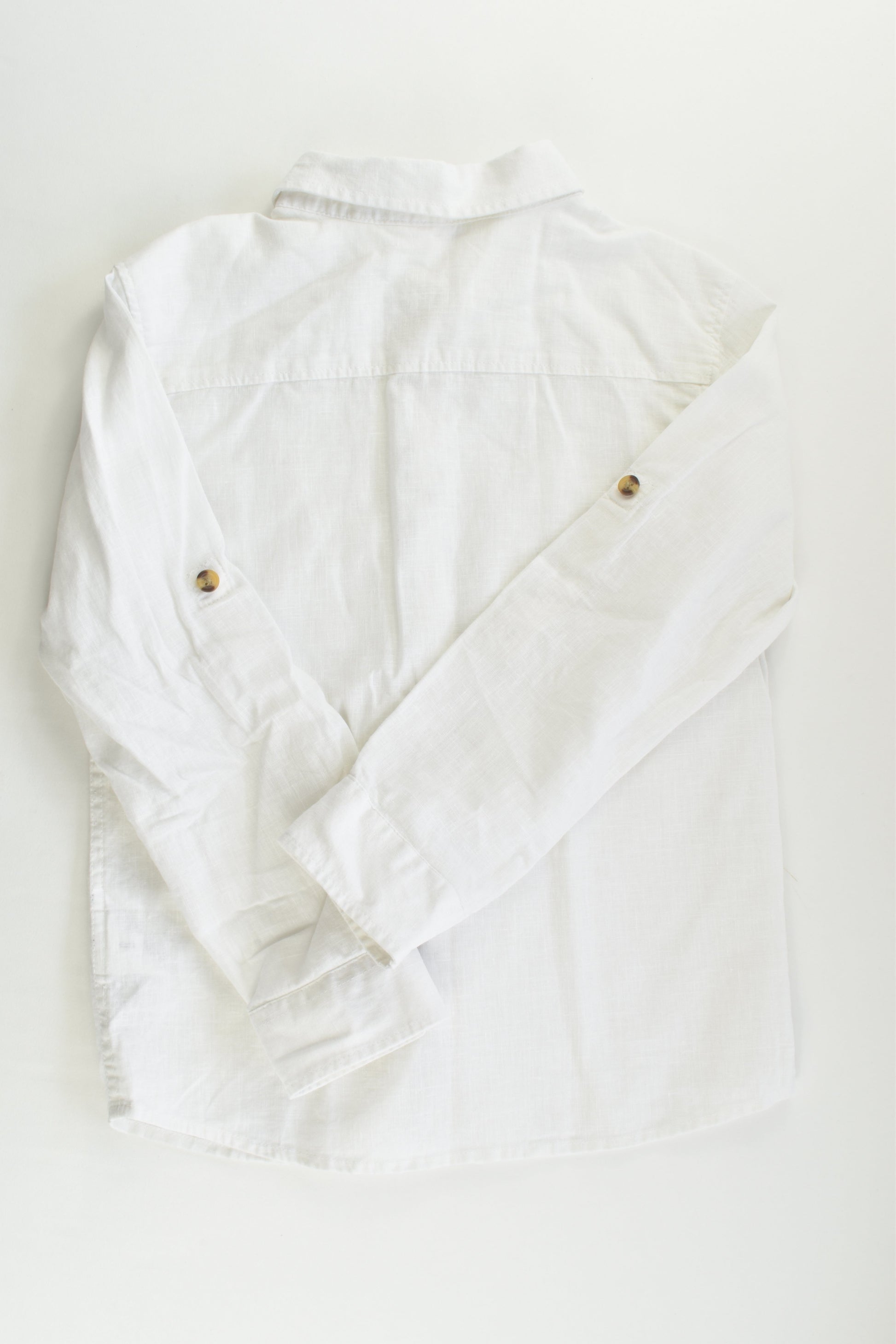 NEW H&M Size 7 (122 cm) Linen/Cotton Shirt
