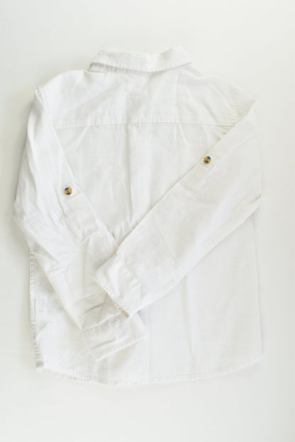 NEW H&M Size 7 (122 cm) Linen/Cotton Shirt