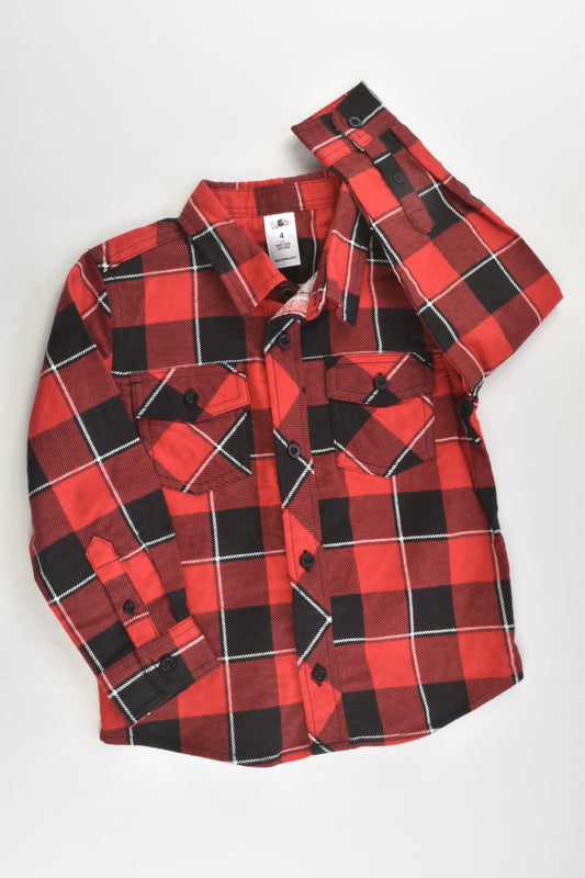 NEW H&T Size 4 Checked Winter Shirt
