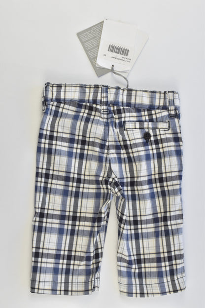 NEW Il Gufo (Italy) Size 000-00 (3 months) Stetchy Lightweight Checked Pants