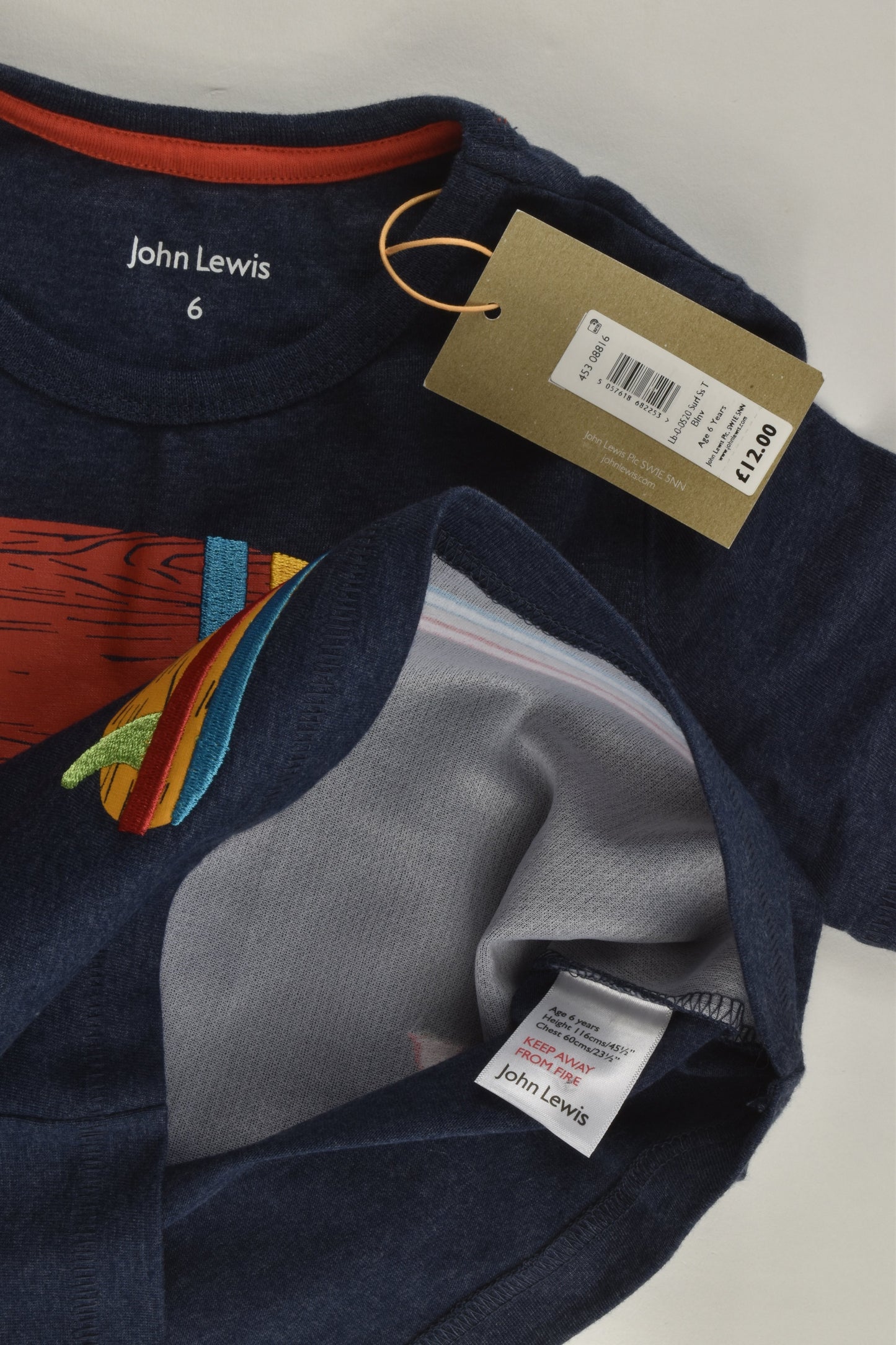 NEW John Lewis Size 6 Surf Boards T-shirt