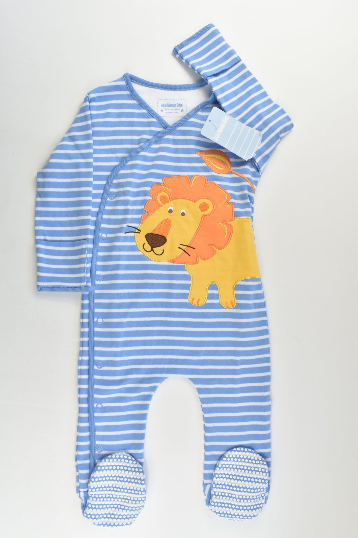NEW JoJo Maman Bébé Size 0 (9-12 months) Lion Footed Romper