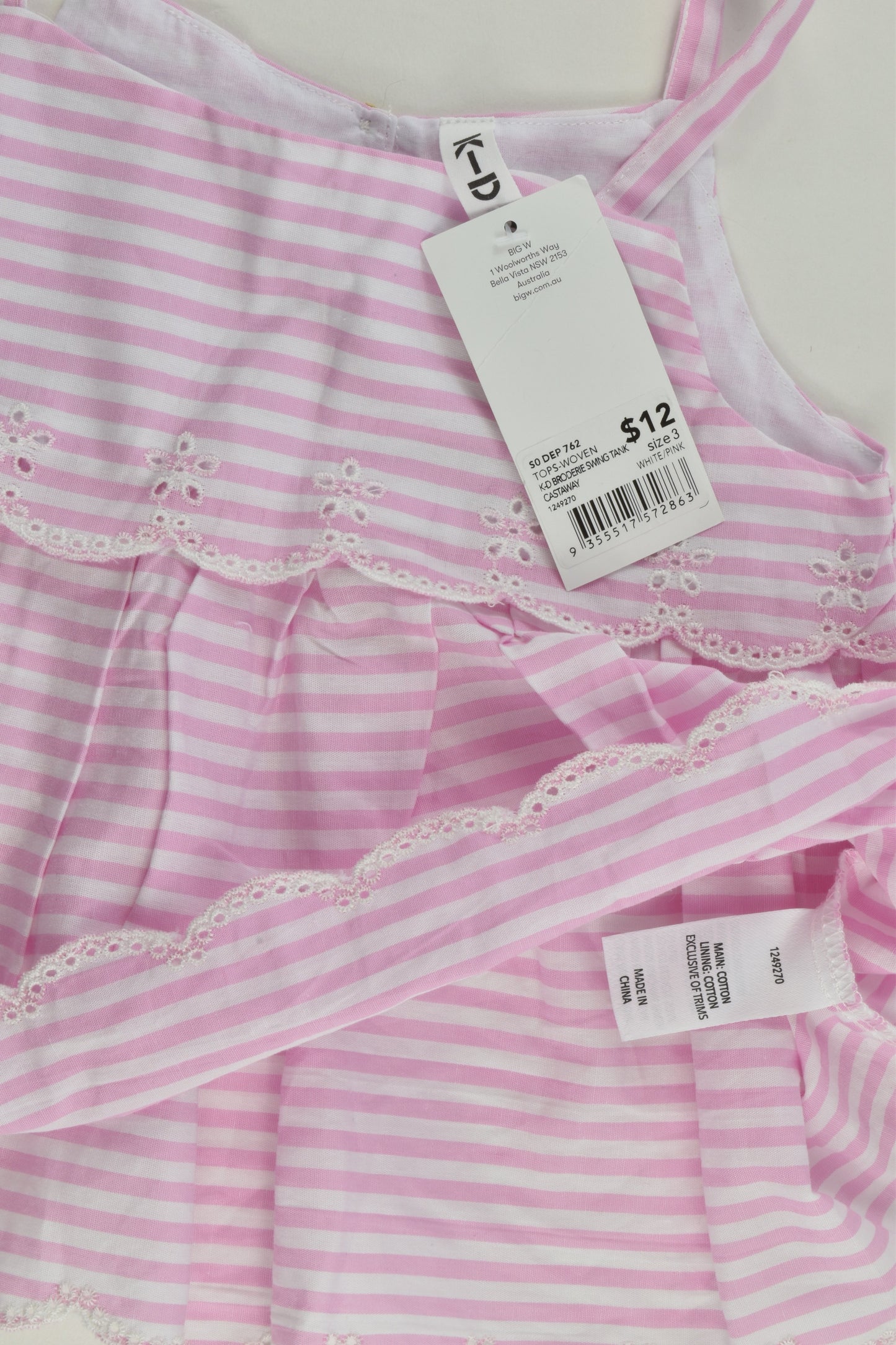 NEW K-D Size 3 Striped Blouse