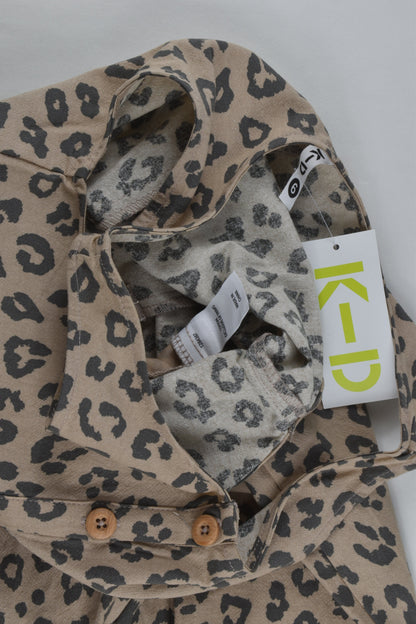 NEW K-D Size 6 Leopard Print Overalls