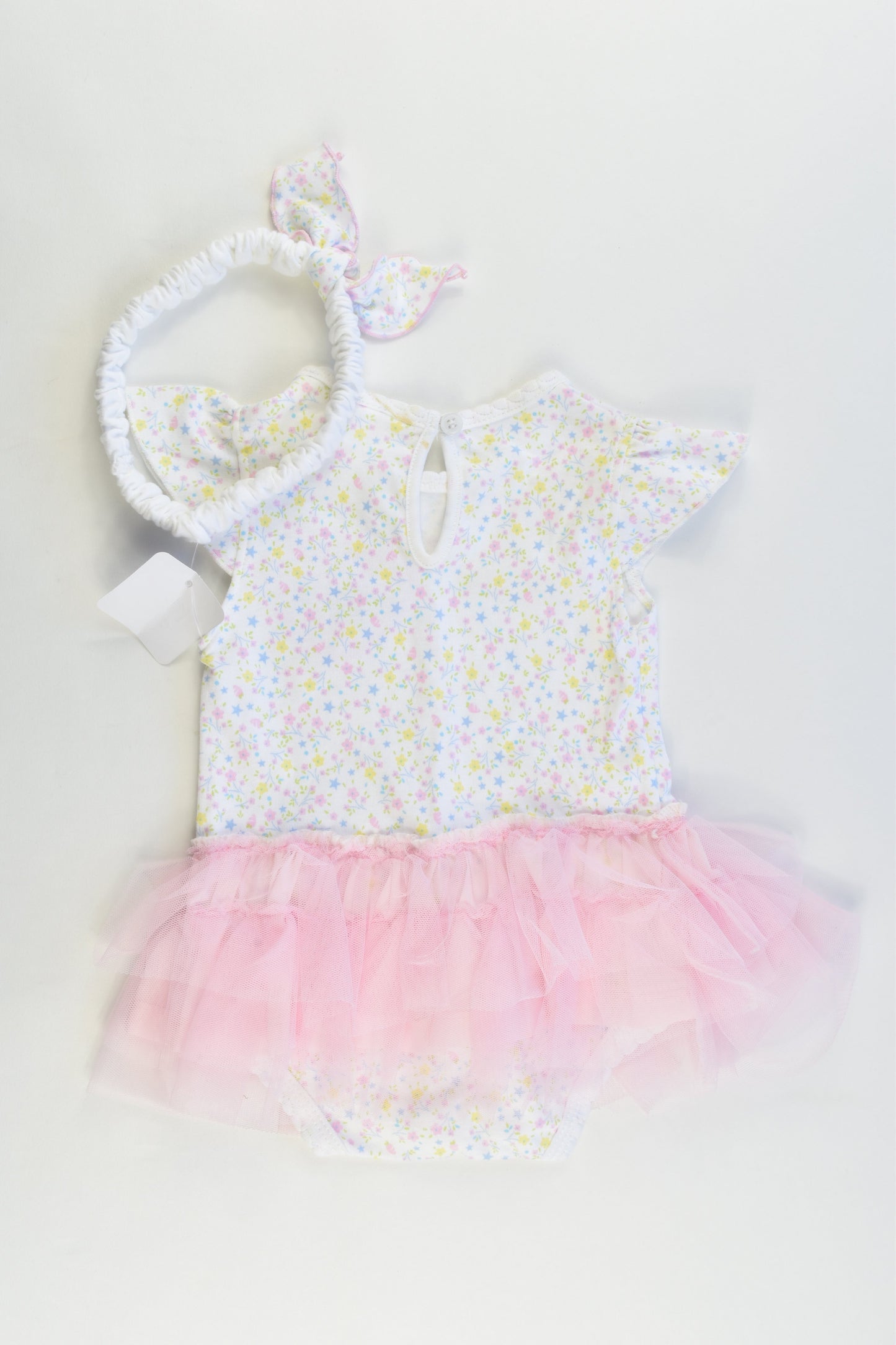 NEW Kids Center Size 0-3 months Bodysuit with Tulle and Matching Headband