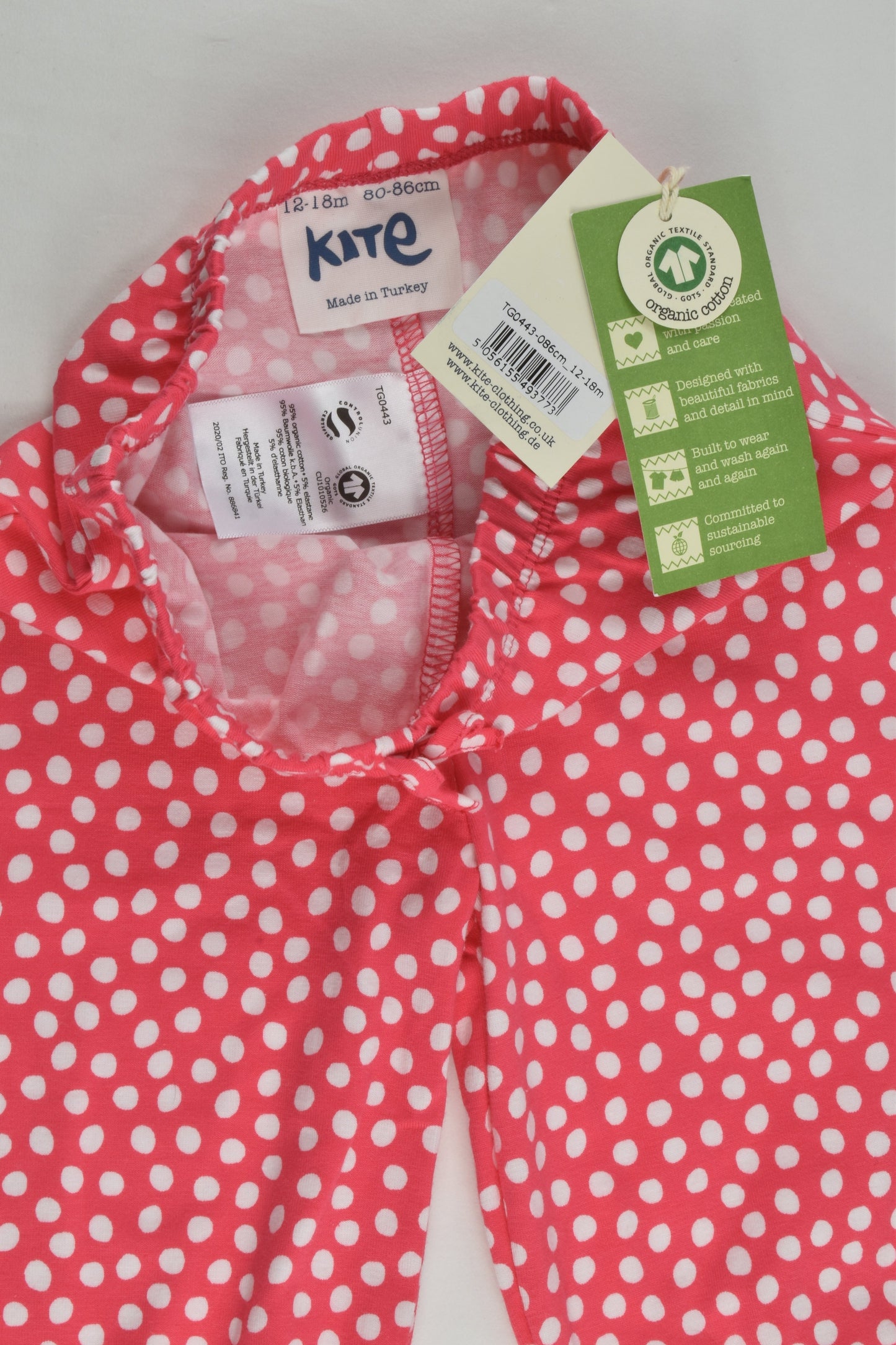 NEW Kite Size 1 (80-86 cm) Dots Organic Shorts
