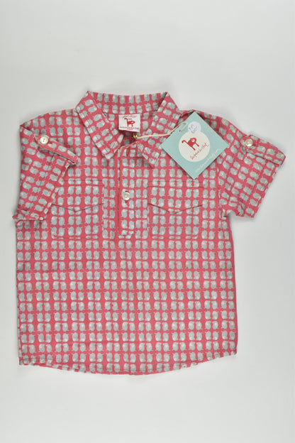 NEW La Queue Du Chat (France) Size 3 Organic and Fair Trade Collared Shirt