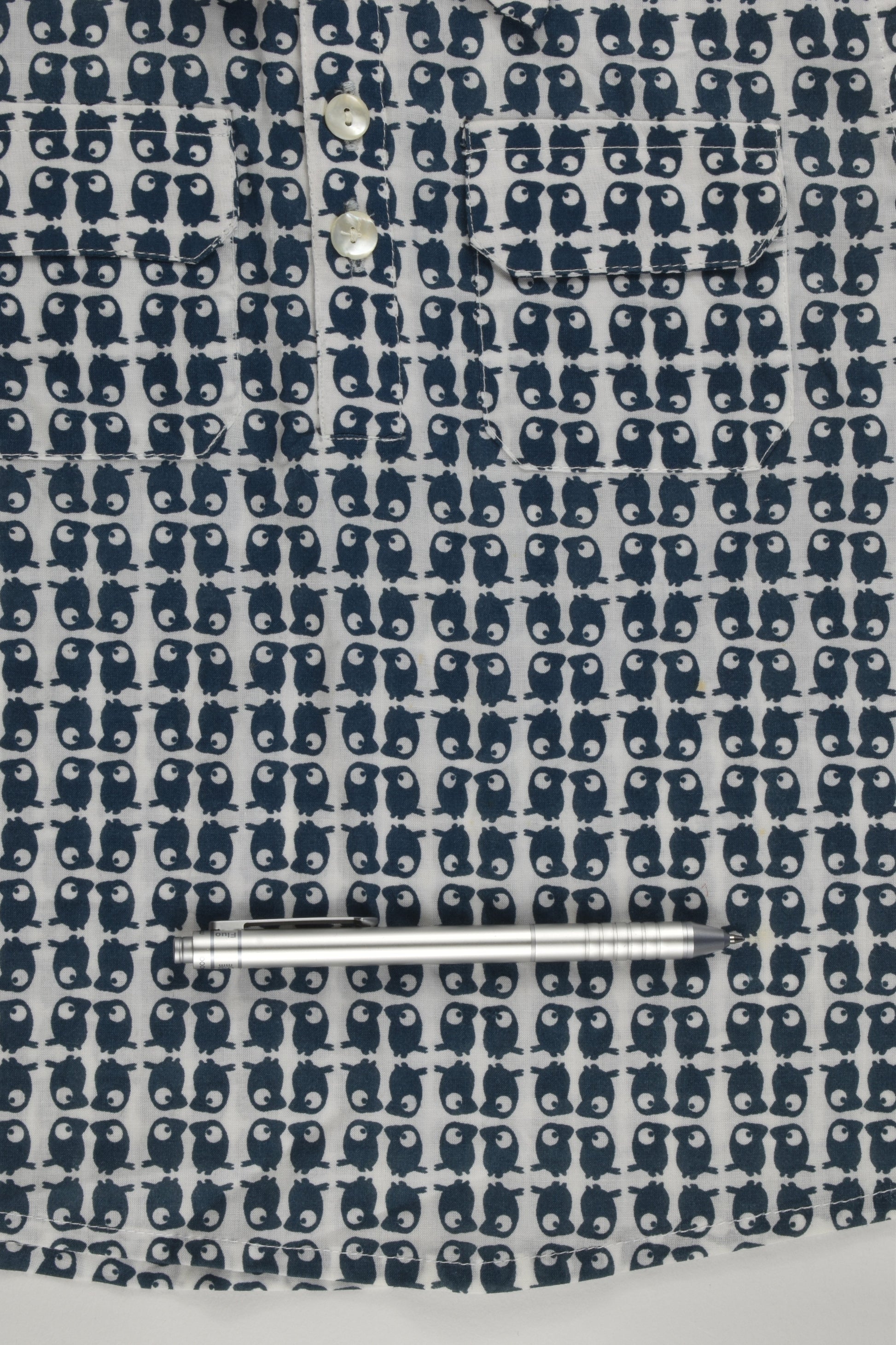 NEW La Queue Du Chat (France) Size 4 Organic and Fair Trade Collared Shirt