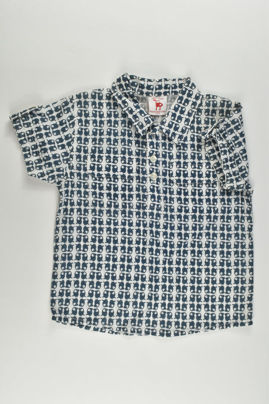 NEW La Queue Du Chat (France) Size 4 Organic and Fair Trade Collared Shirt