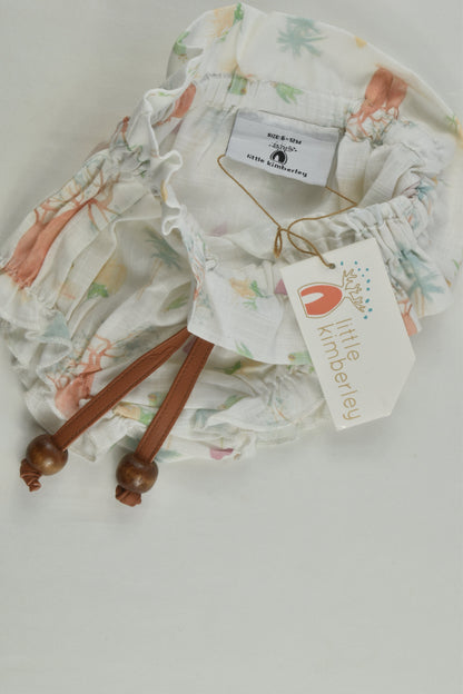 NEW Little Kimberley Size 0 (6-12 months) Boab Flower Bloomers with Leather Tie