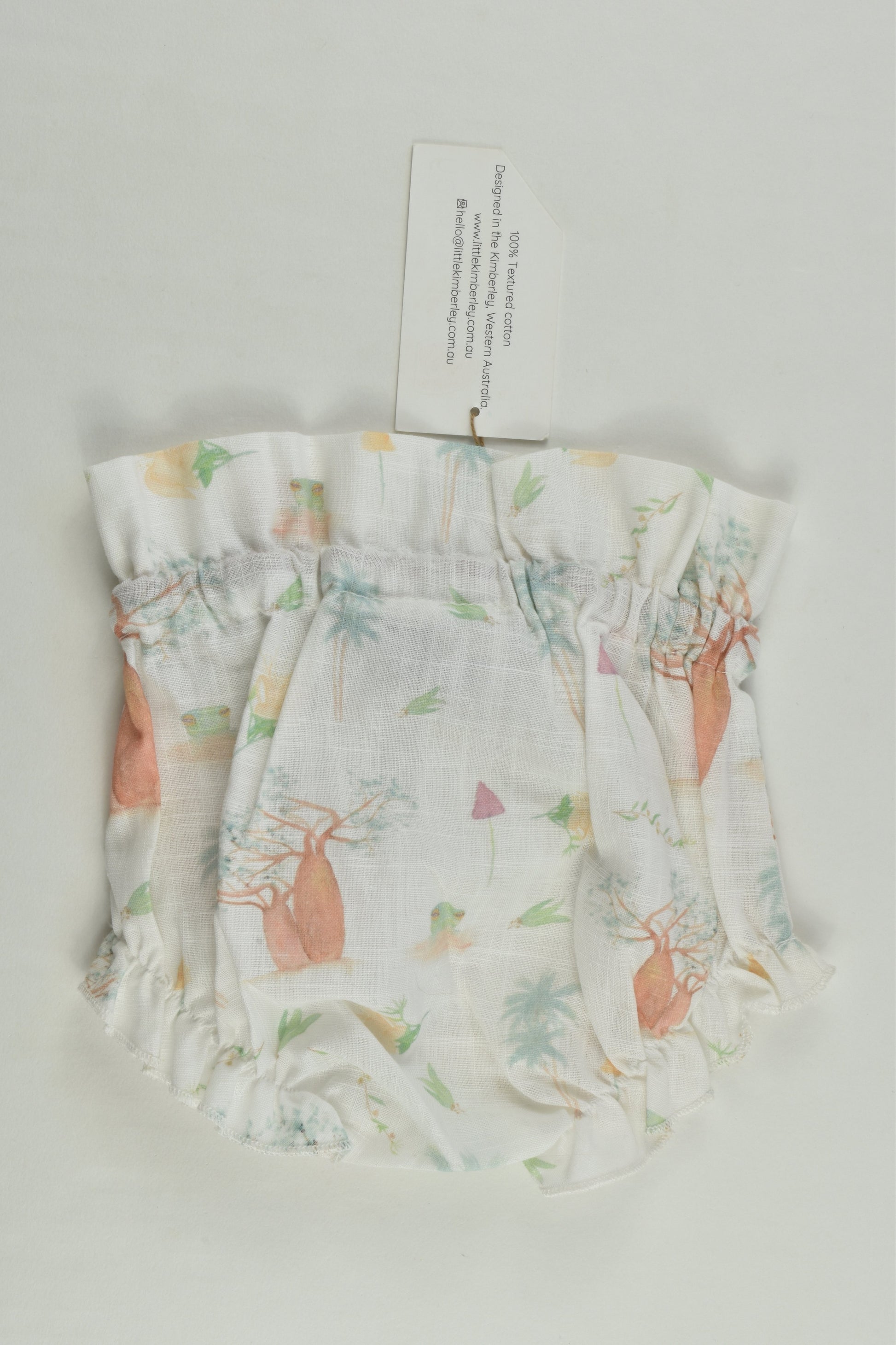 NEW Little Kimberley Size 0 (6-12 months) Boab Flower Bloomers with Leather Tie