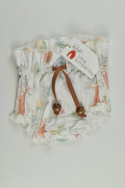 NEW Little Kimberley Size 0 (6-12 months) Boab Flower Bloomers with Leather Tie