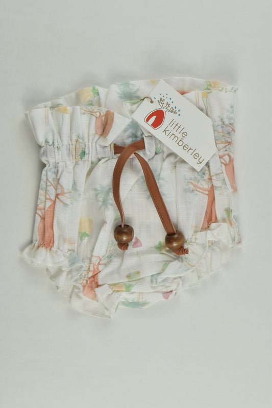 NEW Little Kimberley Size 0 (6-12 months) Boab Flower Bloomers with Leather Tie