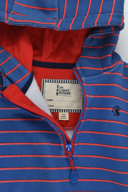 NEW Little Lighthouse (UK) Size 3-4 (98-104 cm) Warm Striped Hooded Jumper