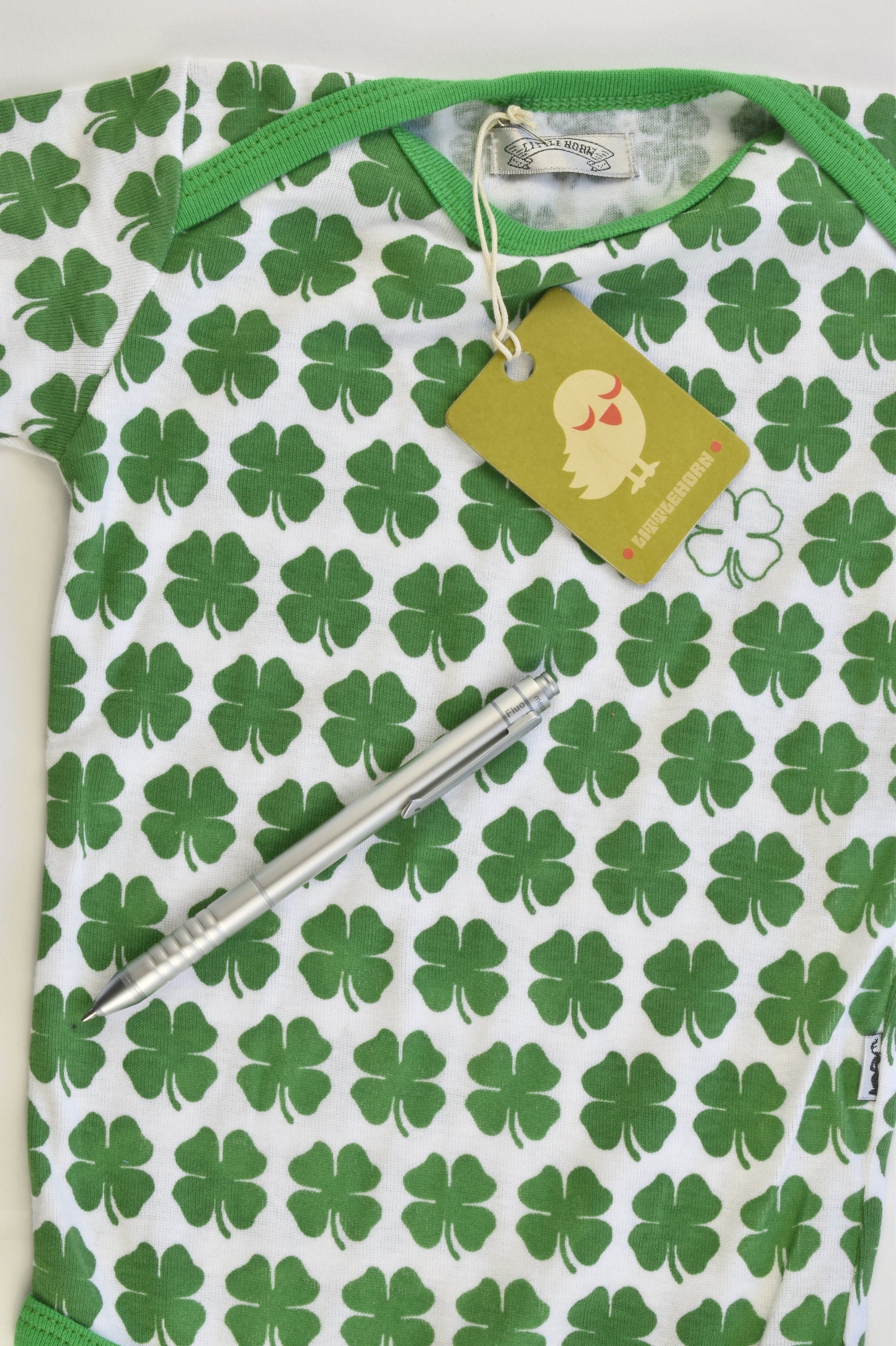 NEW Littlehorn Size 0 (9-12 months) Clover Bodysuit