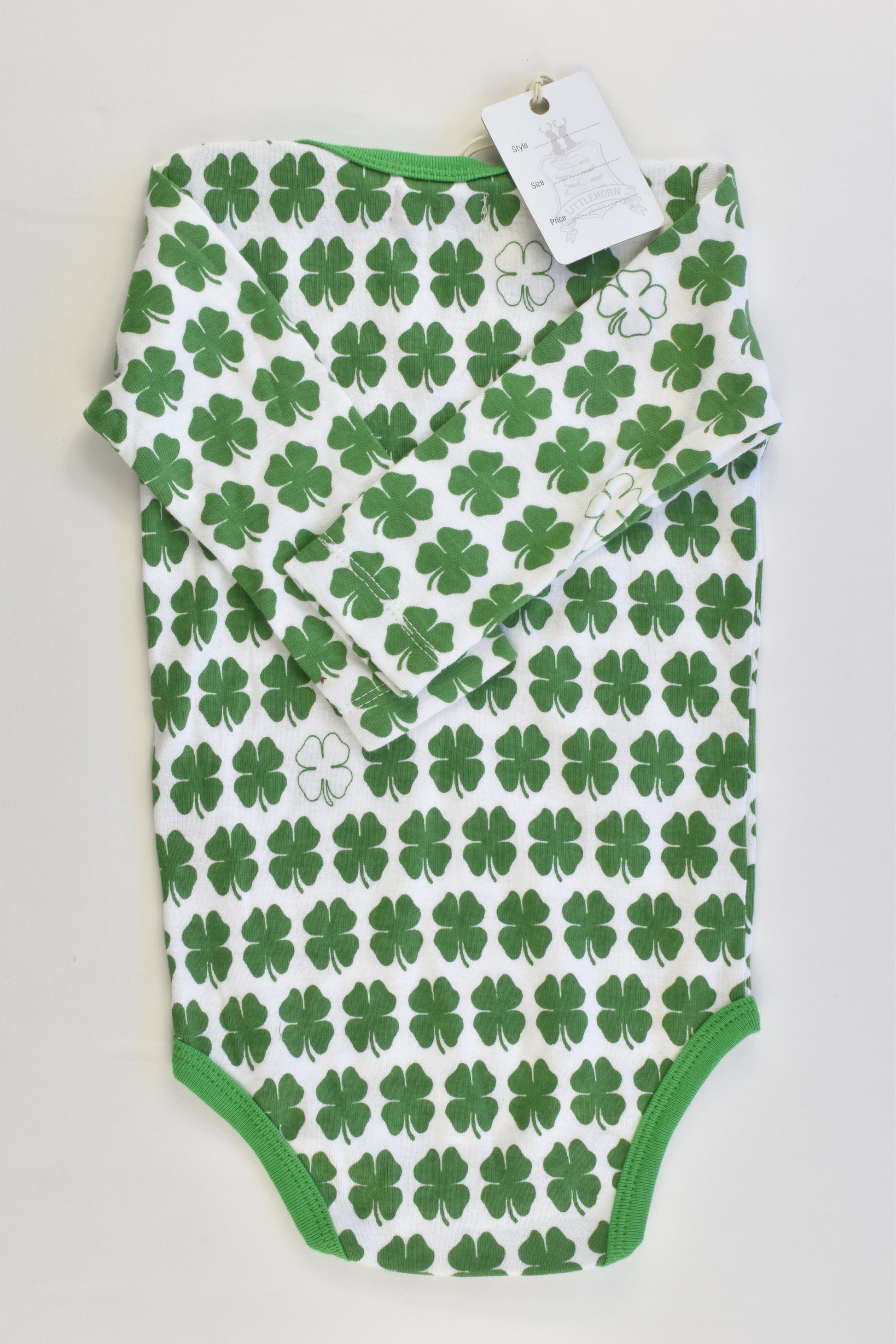 NEW Littlehorn Size 0 (9-12 months) Clover Bodysuit