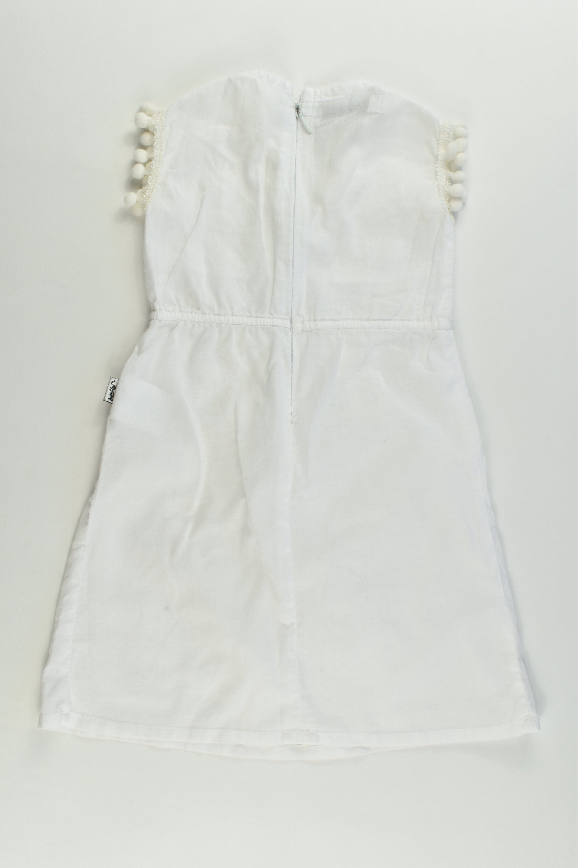 NEW Littlehorn Size 1 Dress with Pom Pom and Lace Details
